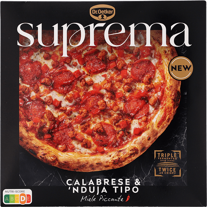 Pizza m. salami og nduja
