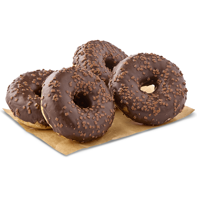 Donut m. glasur 4 stk