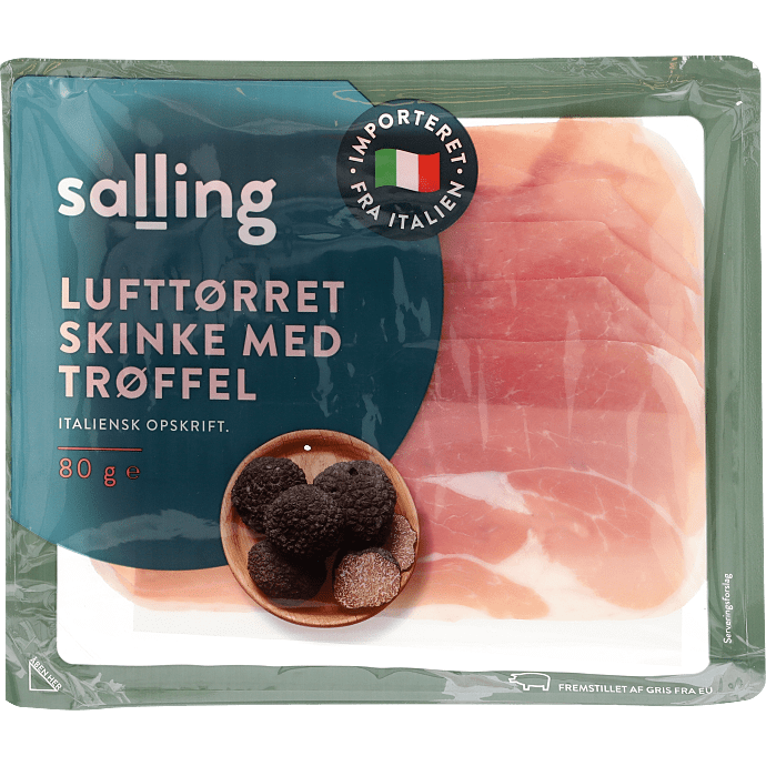 Lufttørret skinke m. trøffel