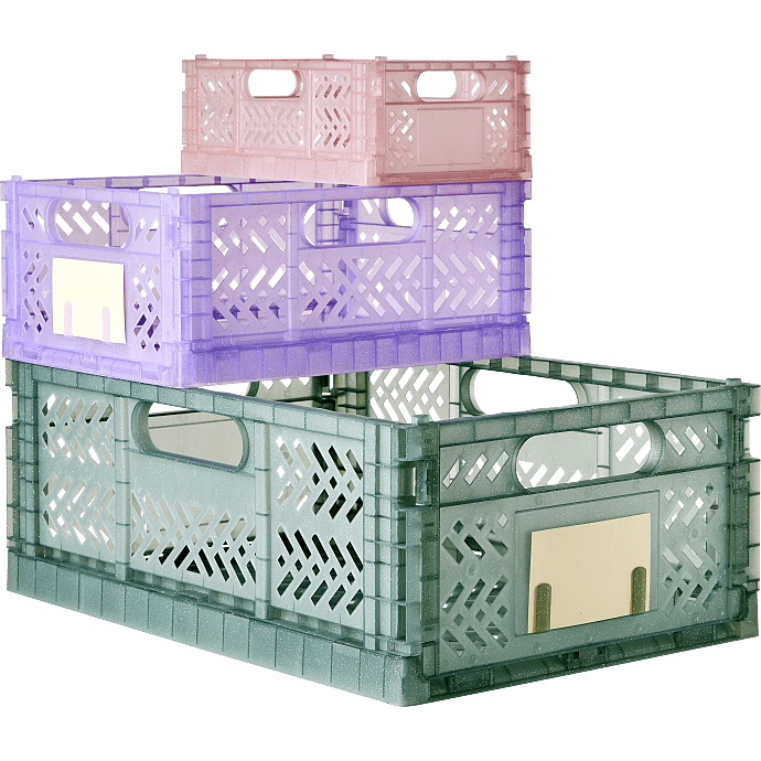 Salling klapkasse med glitter 1-pak - assorteret