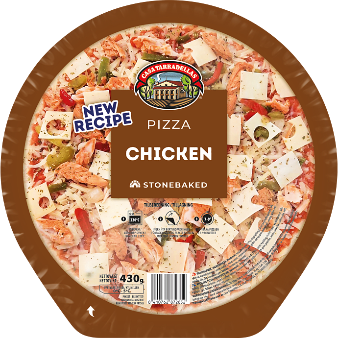 Pizza m. kylling