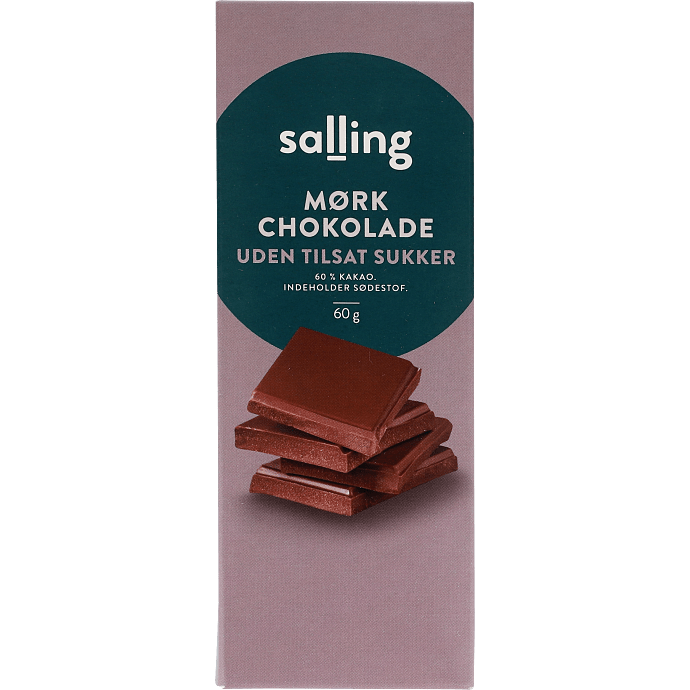 Mørk chokolade u. tilsat sukker