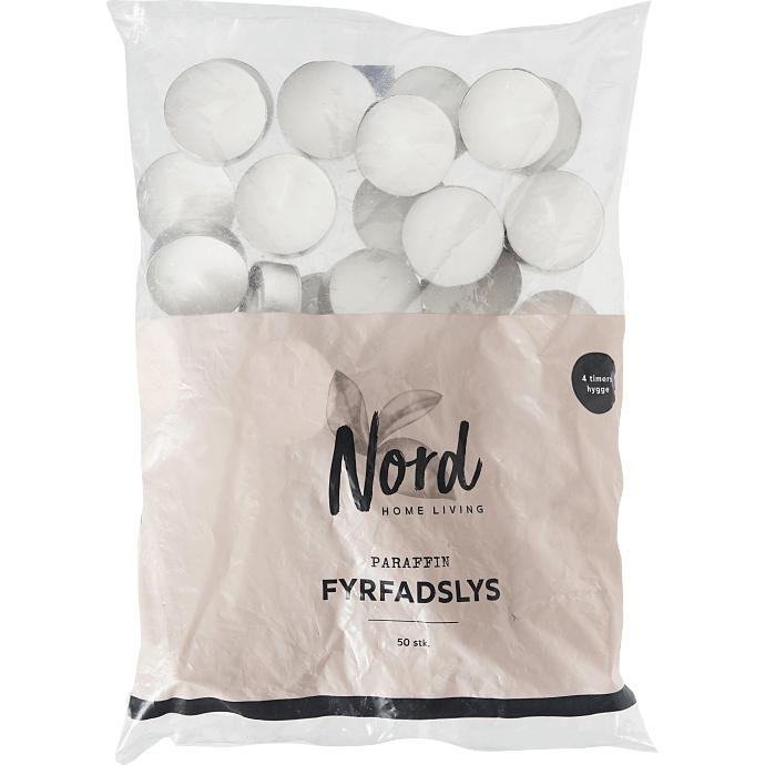 Nord fyrfadslys 50-pak - hvid