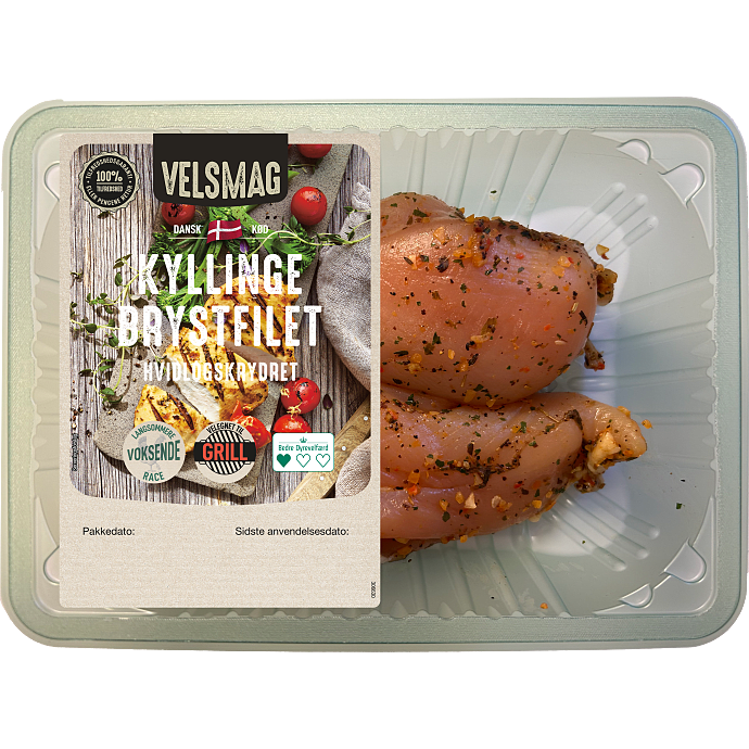 Kyllingebrystfilet m. hvidløgsmarinade