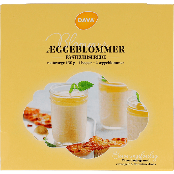 Pasteuriserede æggeblommer fra skrabeæg