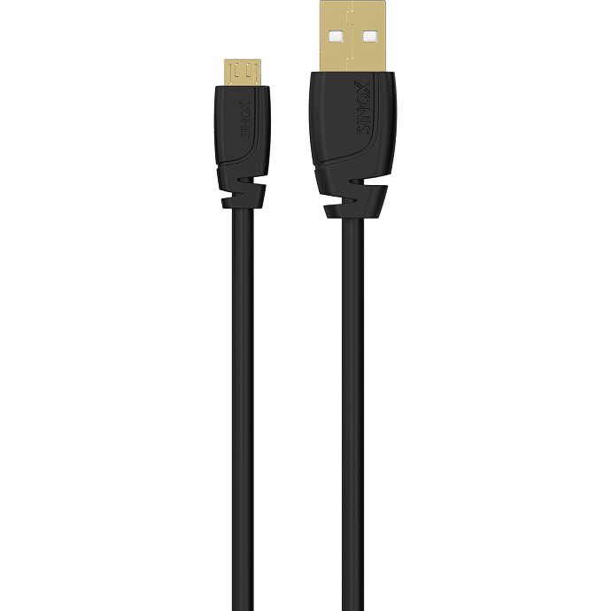 Sinox Micro-USB kabel 0,75 meter - sort