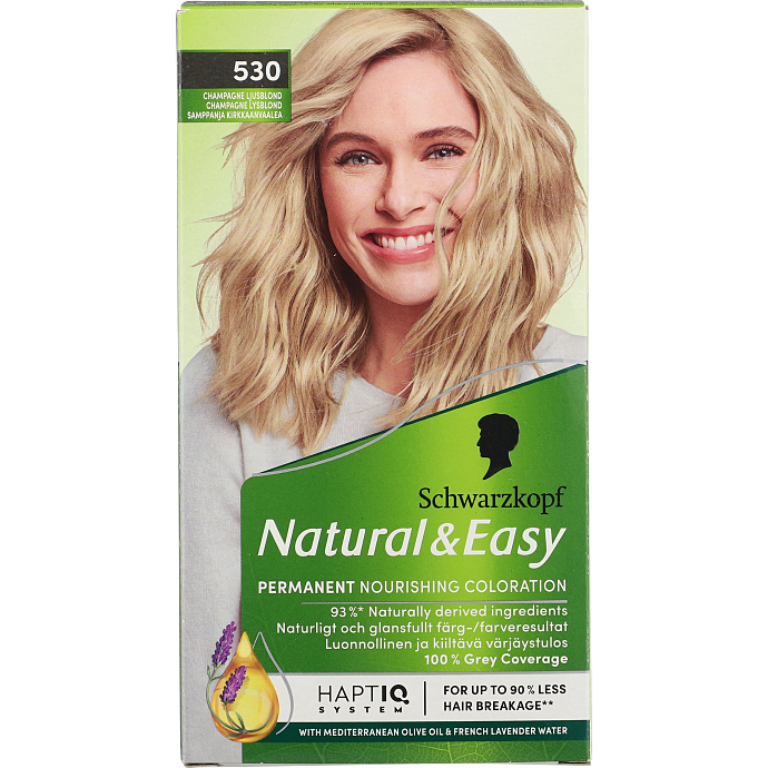 Permanent hårfarve 530 Champagne Lysblond m. olieserum