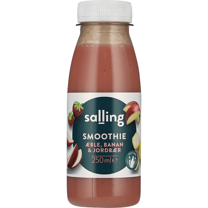 Smoothie m. æble, banan og jordbær