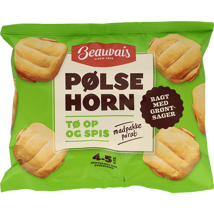 Pølsehorn m. 35% grøntsager