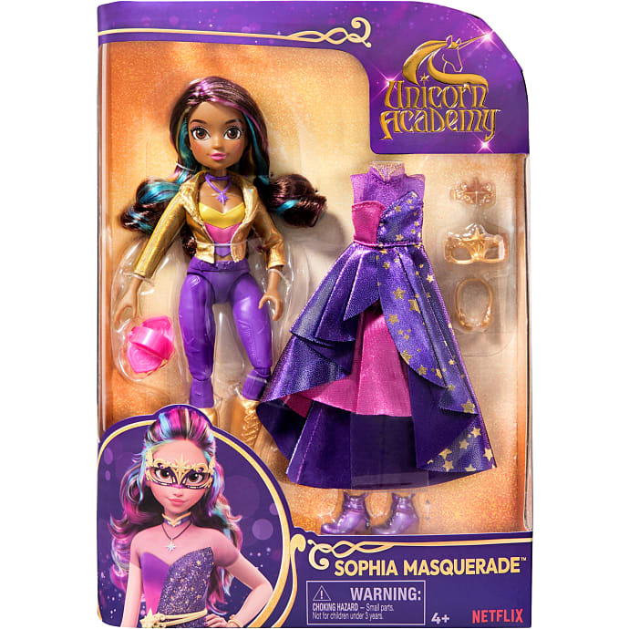 Unicorn academy sophia maskerade dukke