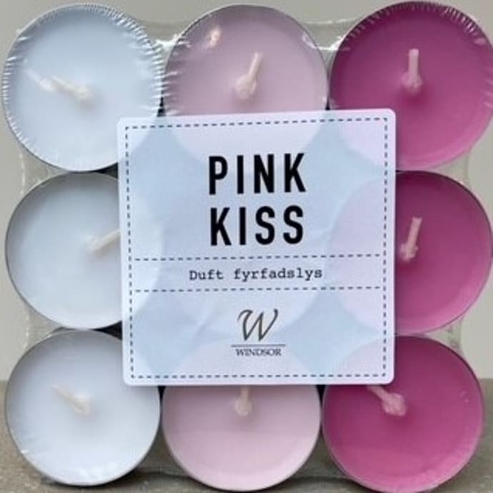 Windsor fyrfadslys med duft 18-pak - pink kiss