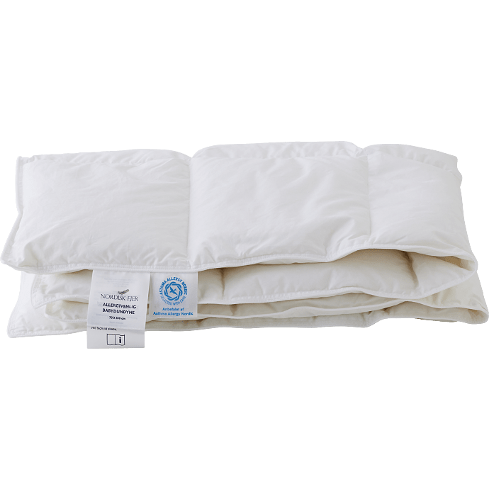 Nordisk Fjer Astma Allergi certificeret helårs babydyne 70x100 cm - Lun