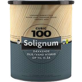 Solignum Cubic 100 dækkende træbeskyttelse 5 liter - antracit
