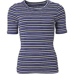 VRS dame rib T-shirt str. XL - blå