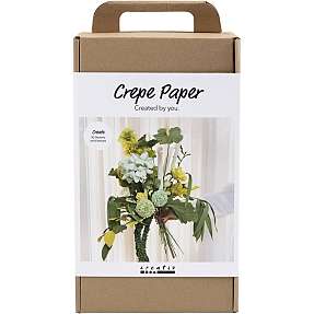Creativ Company dekorationssæt - crepeblomster