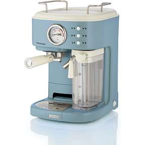 Ariete Aurora vintage espresso kaffemaskine med skummer - blå | Køb på .dk!