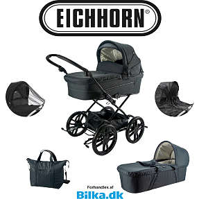 Eichhorn Tour barnevogn - grå/sort