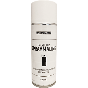 Handymand spraymaling halvblank 0,4 liter - hvid