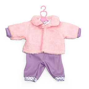 Mami Baby dukketøj med pink jakke 33-43 cm