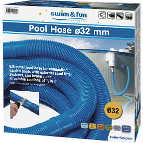 Swim & Fun Poolslange i plast Ø: 32 mm 6,6 meter