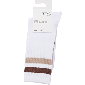 VRS dame tennisstrømper str. 39/42 - hvid