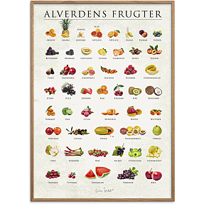 Alverdens frugter - 30x40 cm
