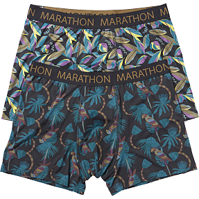 Marathon herre 2-pak tights str. M - multifarvet