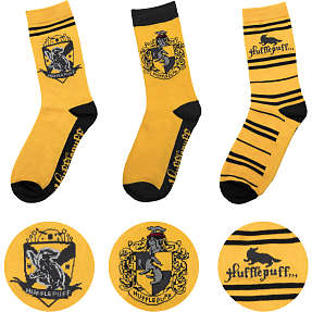 Harry Potter Hufflepuff sokker 3-pak