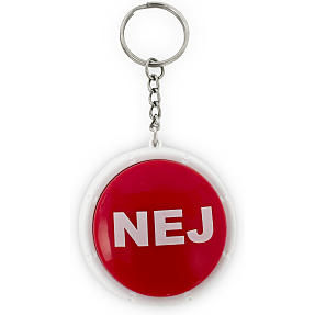Nej-knap nøglering
