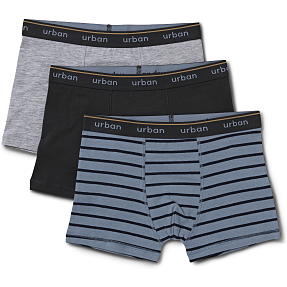 VRS teen 3-pak boxershorts str. 146/152 - blå/sort/grå
