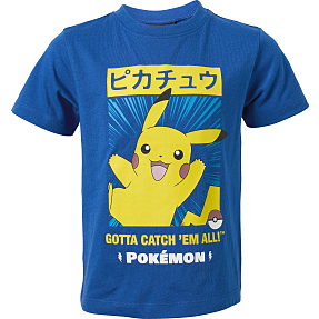 Pokémon T-shirt str. 122/128 - blå