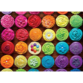 Puslespil Cupcake Rainbow - 1000 brikker