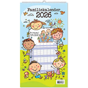 Familiekalender 2026, maandkalender, notitieblok om op te hangen met boodschappenlijst, notitieblok, vijf kolommen voor het organiseren van de gezinsplanner, diermotief (design nr. 3