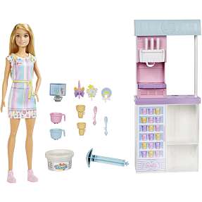 Barbie isbutik legesæt
