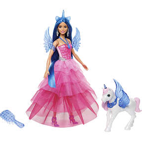 Barbie Unicorn dukke med vinger