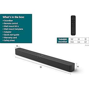 Philips tab4000 2.0 soundbar | Køb på føtex.dk!