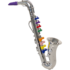 Music sølv saxofon - 35 cm