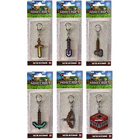 Minecraft metalnøglering – flere varianter - assorteret