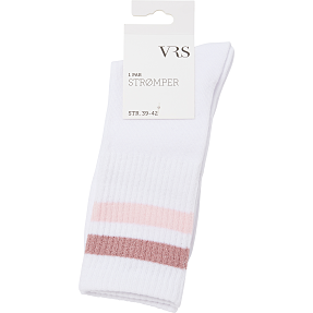 VRS dame tennisstrømper str. 39/42 - hvid