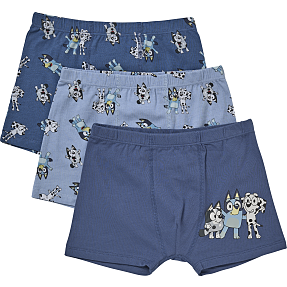 Bluey 3-pak boxershorts str. 98/104 - blå