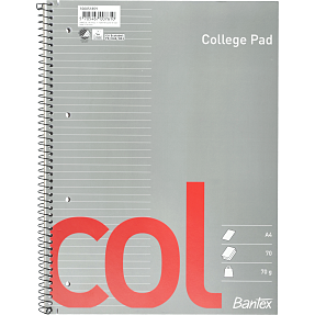 Bantex kollegieblok linieret A4