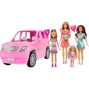 Barbie dukker med fest køretøj