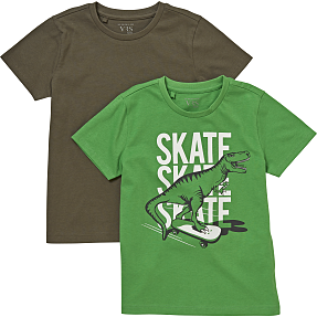 VRS børne 2-pak T-shirt str. 134/140 - grøn