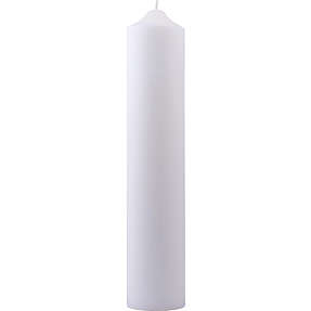 Windsor bloklys ren stearin 7x34,5 cm - hvid