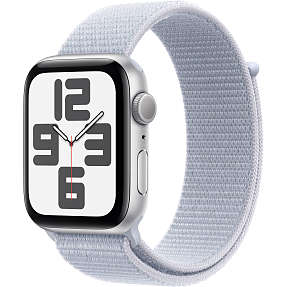 Apple Watch SE (2024) 44 mm GPS - Silver Aluminium Sport Loop