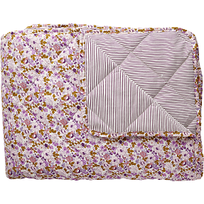 Vattæppe - rosa med blomster/striber
