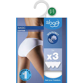 Sloggi dame 3-pak tai str. 44 - hvid