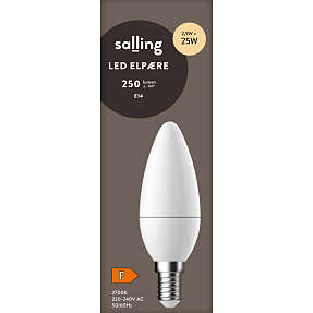 Salling LED krertepære 2,9W - varmt hvidt lys