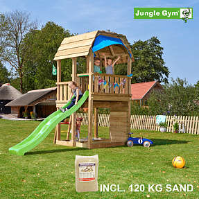 Jungle Gym Barn legetårn m. sand & grøn slide
