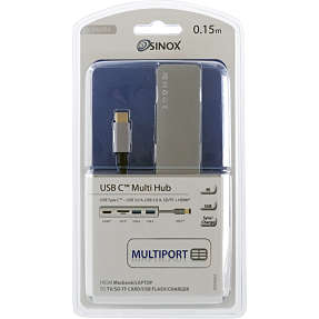 handicap Rengør rummet Il SINOX SXI60420 HUB. USB-C til HDMI og USB + kortlæser - sølv | Køb på Bilka .dk!